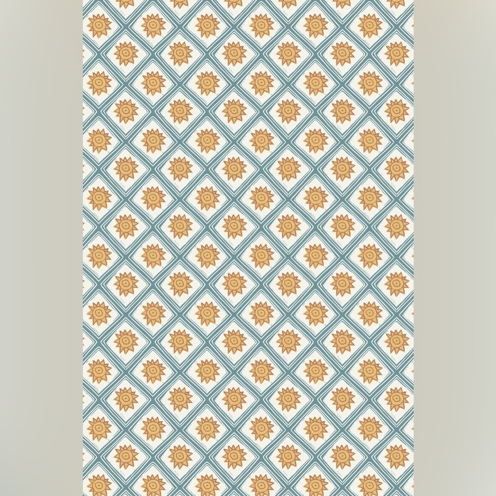 Anthropologie Annika Reed Studios Solstice Sun Solar Wallpaper NWT